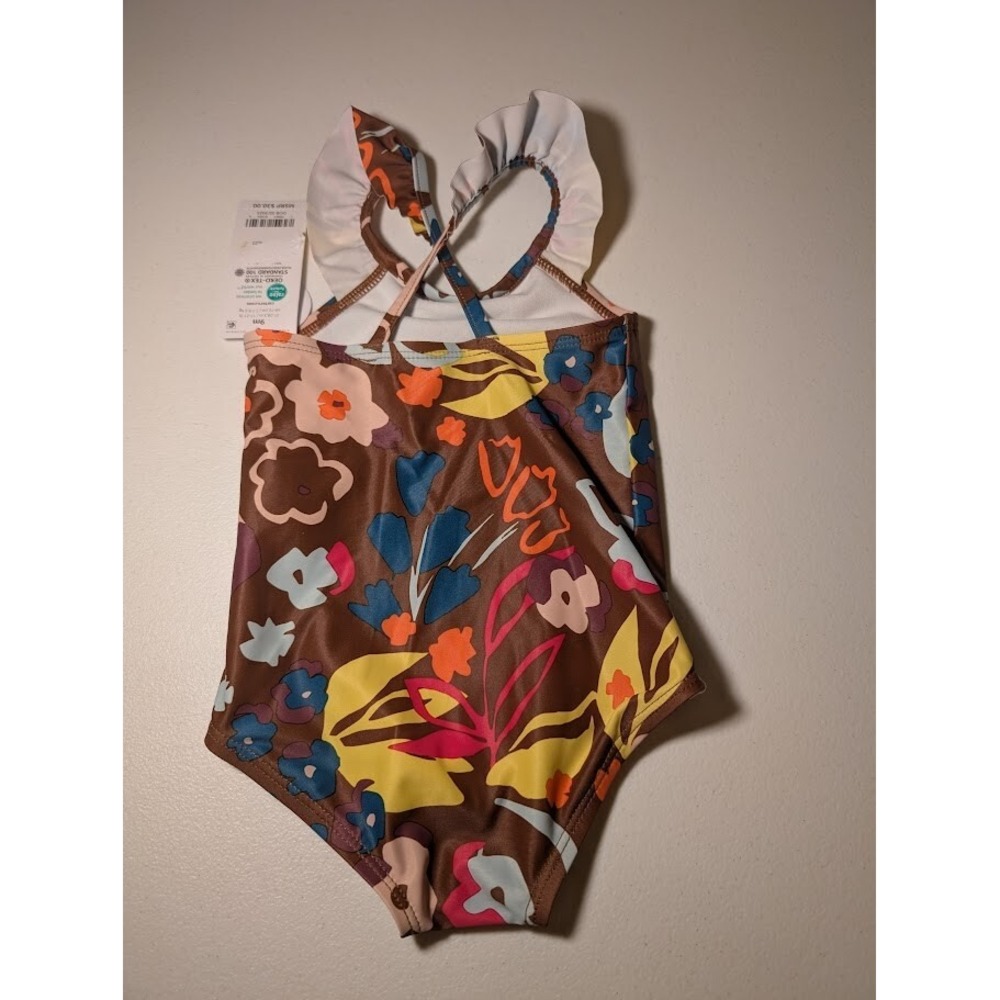 Carter's Baby Girl Floral Ruffle One-Piece Swimsuit 9M Family Matching New